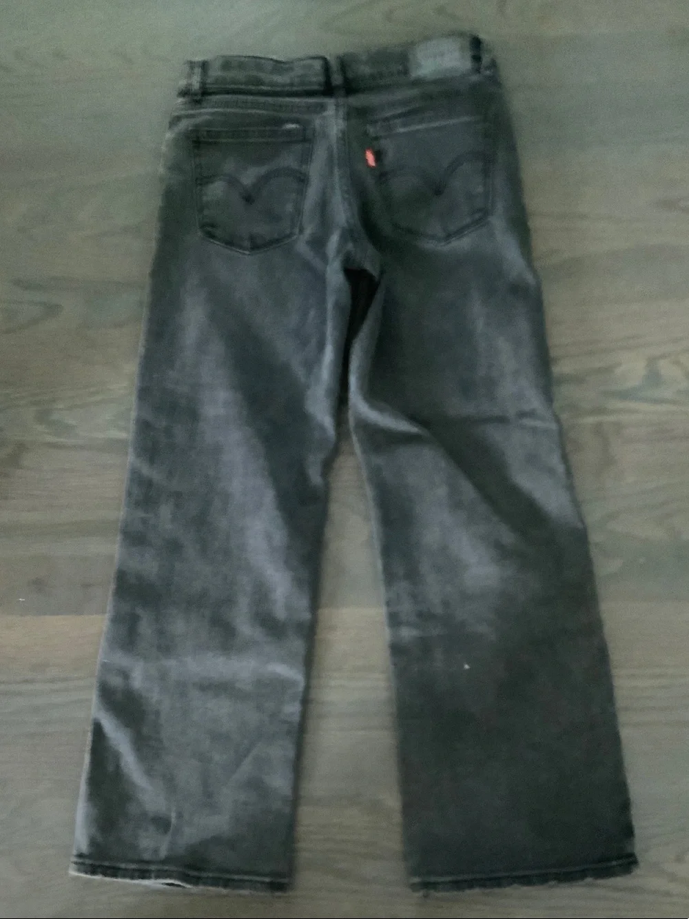 Levi's Black Washed Straight-Leg Jeans